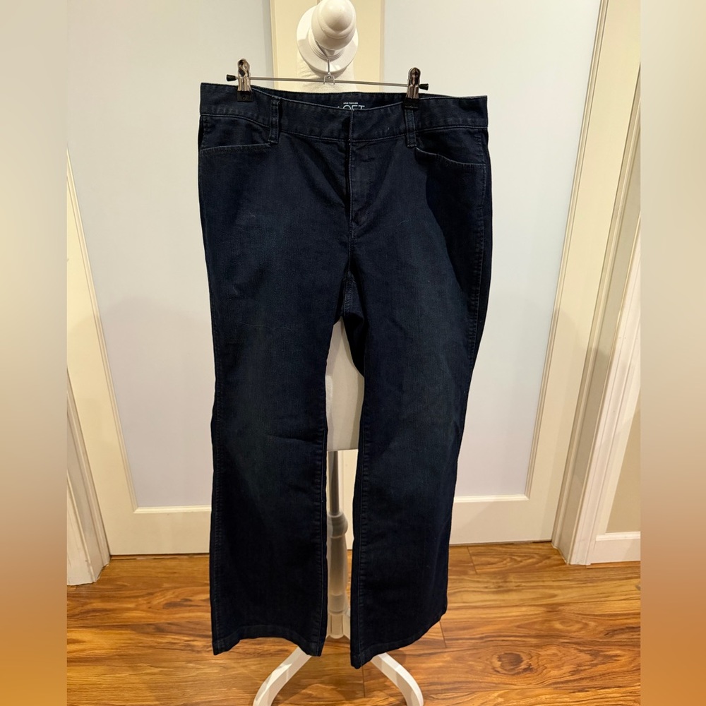 Loft Dark Indigo Flare Jeans